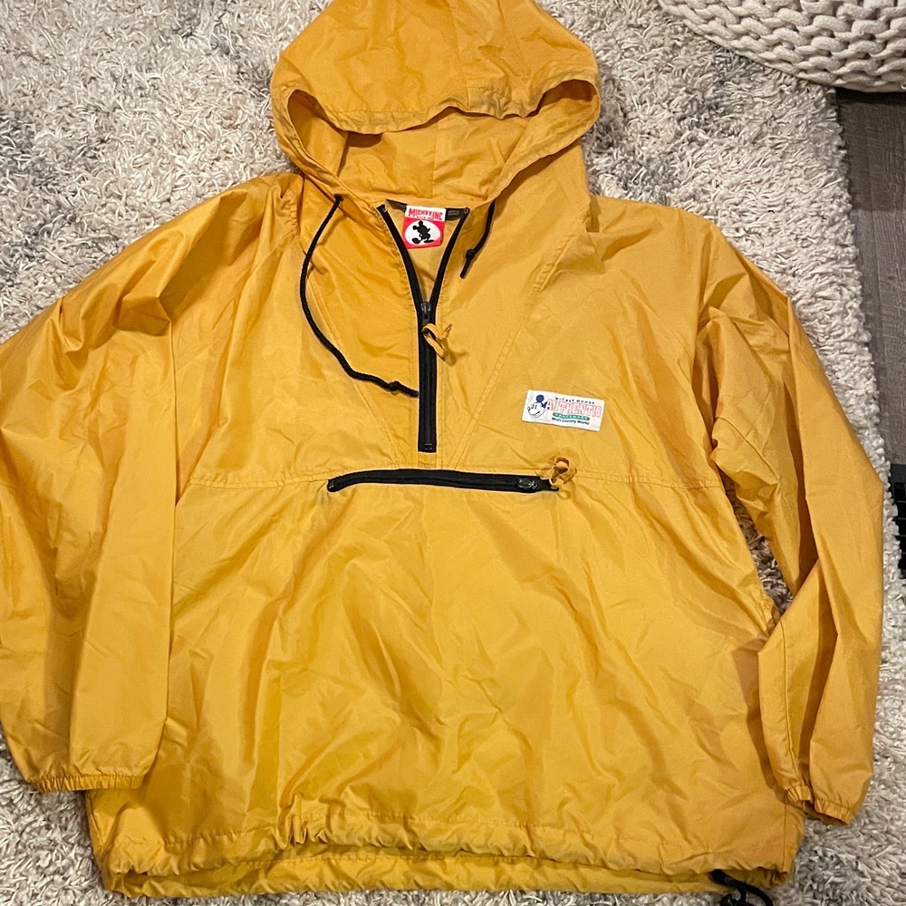 Yellow Hooded Windbreaker Jacket‎